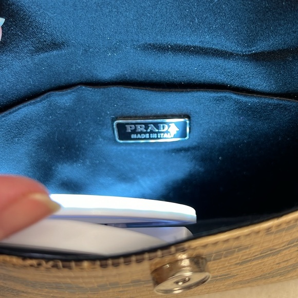 Prada Lizard Leather Mini Handbag 6.5” x 4” - Picture 8 of 11